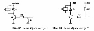 Shema releja verzija K1 i K2 slika Relej verzija 1 i 2, shema. Knjiga - Elektronski moduli savremenih veš mašina, Mile Todorov serviser sa Novog Beograda