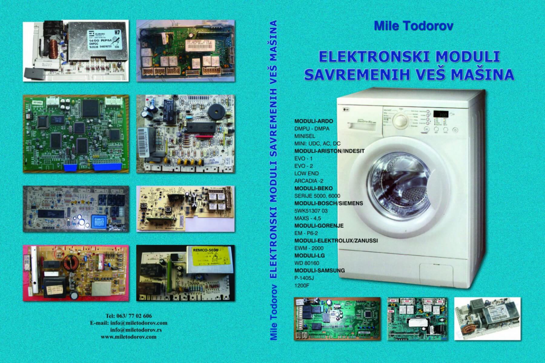slika korica / knjiga "Elektronski moduli savremenih veš mašina"